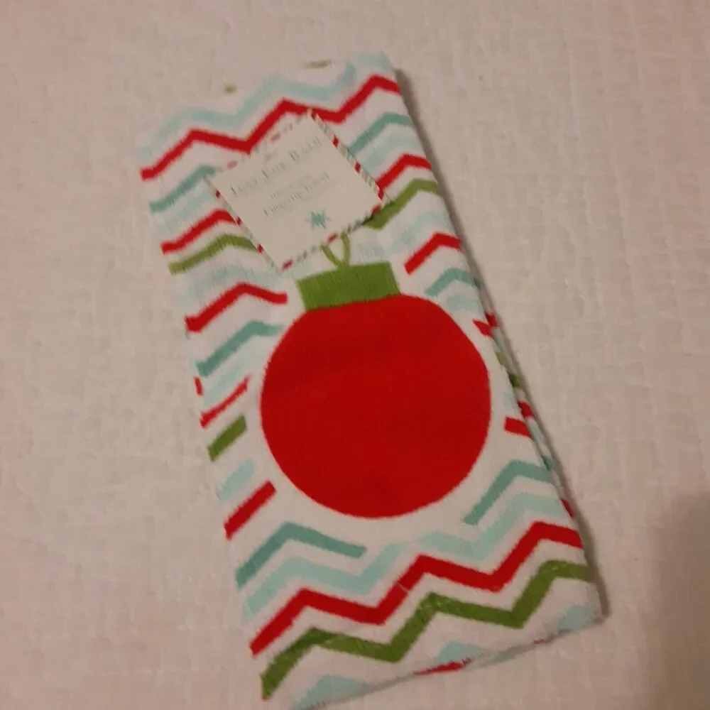 Christmas Fingertip Towel Set x 4 Festive Colorful